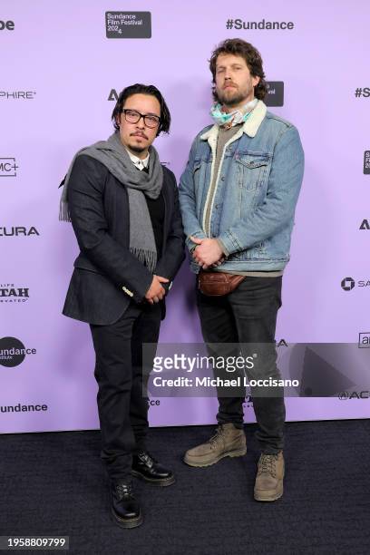 Efren Ramirez and Jon Heder attend the "Napoleon Dynamite" Special Screening during the 2024 Sundance Film Festival at The Ray Theatre on January 24,...