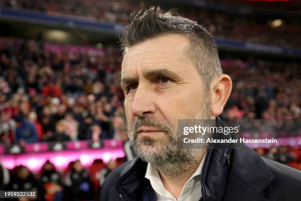 Nenad Bjelica, head coach of Union Berlin looks on during the Bundesliga match between FC Bayern München and 1. FC Union Berlin at Allianz Arena on...