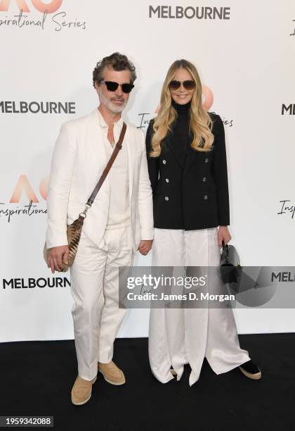 Elle Macpherson and Doyle Bramhall attend the AO Inspirational Series lunch to celebrate women's semifinal day at the Australian Open on January 25,...
