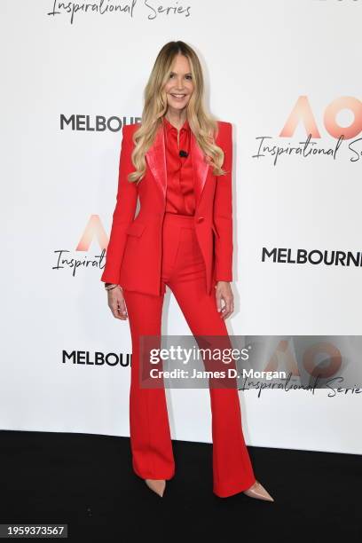 Elle Macpherson attends the AO Inspirational Series lunch to celebrate women's semifinal day at the Australian Open on January 25, 2024 in Melbourne,...