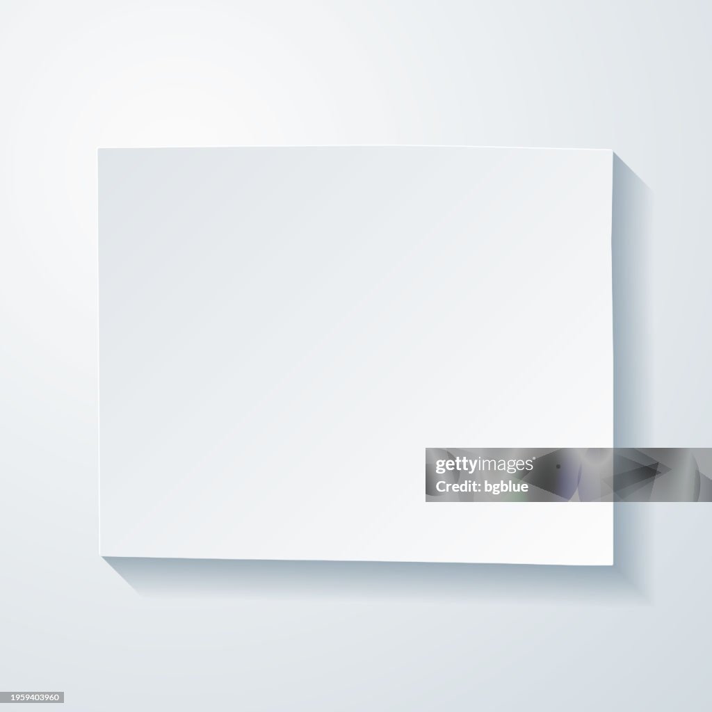 Rock County, Wisconsin. Karte mit Scherenschnitt-Effekt auf leerem Hintergrund