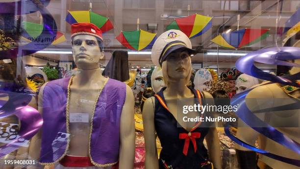 Consumers are bustling in the 25 de Marco area in Sao Paulo, Brazil, on January 27 as Carnival is just around the corner. On the eve of the street...