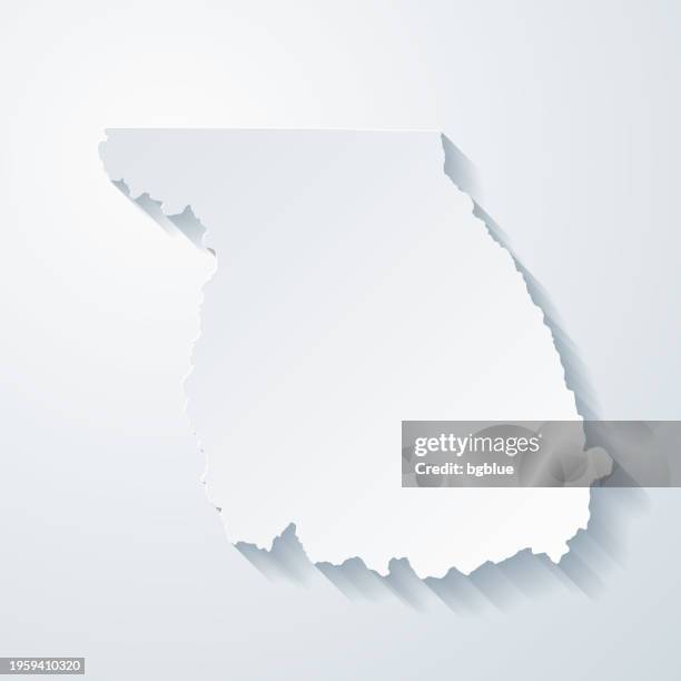 jackson county, colorado. map with paper cut effect on blank background - walden stock illustrations