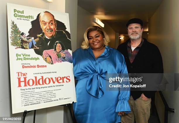 Da'Vine Joy Randolph and Rainn Wilson attend "The Holdovers" SAG Awards Screening + Q&A + Reception at Pacific Design Center on January 24, 2024 in...