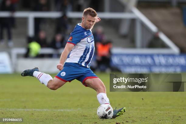 Nicky Featherstone of Hartlepool United is playing during the Vanarama National League match between Hartlepool United and York City at Victoria Park...