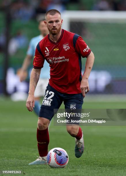 Ryan Tunnicliffe of Adelaide United in action during the A-League Men round 14 match between Melbourne City and Adelaide United at AAMI Park, on...