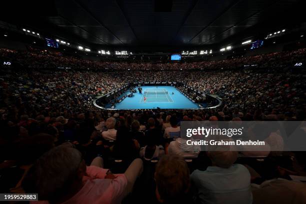 General view during the Semi Final singles match between Coco Gauff of the United States and Aryna Sabalenka played on Rod Laver Arena during the...