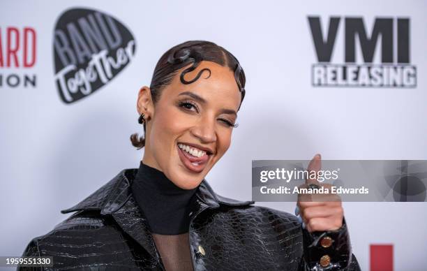 Actress Dascha Polanco attends the Los Angeles Premiere of "Junction" at Harmony Gold on January 24, 2024 in Los Angeles, California.