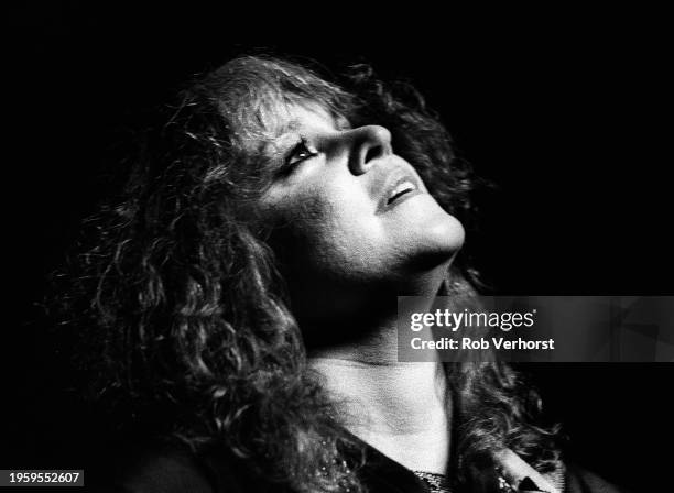 Melanie performs on stage at Folk Festival, de Doelen, Rotterdam, Netherlands, 4th September 1982.