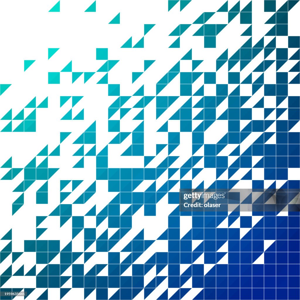 Verblassendes Blau - grünes Dreiecksmuster