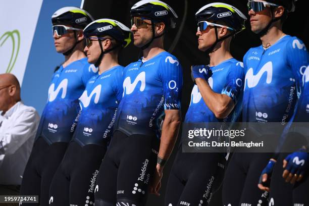 Sergio Samitier of Spain and Movistar Team prior to the 33rd Challenge Ciclista Mallorca 2024 - Trofeo Ses Salines - Felanitx a 181.2km one day race...