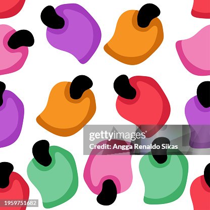 Cashew fruit seamless pattern Cashew fruit seamless pattern