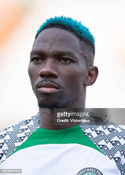 Of Nigeria prior to the TotalEnergies CAF Africa Cup of Nations group stage match between Guinea-Bissau and Nigeria at Stade Félix Houphouët-Boigny...