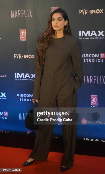 Sonam Kapoor attends the screening of film 'Fighter' on January 25, 2024 in Mumbai, India.