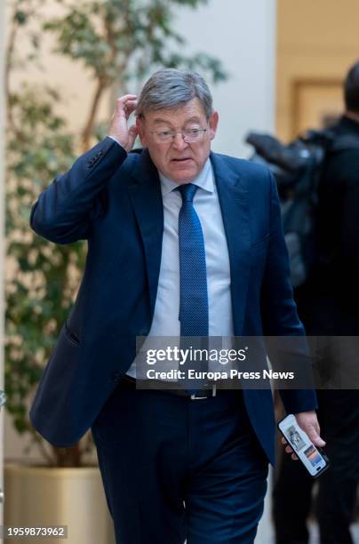 The secretary general of the PSPV-PSOE, Ximo Puig, during a plenary session in the Senate, on 25 January, 2024 in Madrid, Spain. The reform of...