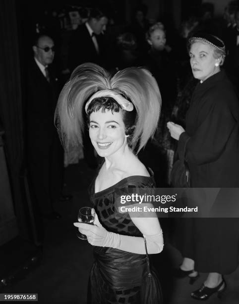 Austrian-American actress Margo Lorenz attends an event, UK, 6th June 1955.