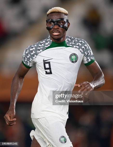 Of Nigeria during the TotalEnergies CAF Africa Cup of Nations group stage match between Guinea-Bissau and Nigeria at Stade Félix Houphouët-Boigny on...