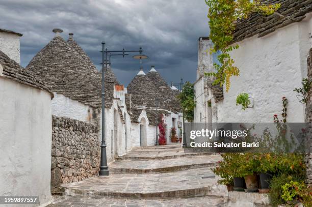 historical alberobello in italy - trulli house stock pictures, royalty-free photos & images