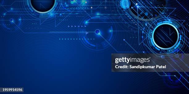 abstract modern technology futuristic concept high speed movement blue arrows geometric stripe lines with lighting effect on dark background - fiber texture stock illustrations
