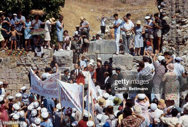 Pope Paul VI visiting the Basilica of St John in Ephesus, western Turkey, July 25th 1967.