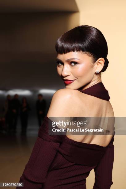 Zendaya attends the Fendi Haute Couture Spring/Summer 2024 show as part of Paris Fashion Week on January 25, 2024 in Paris, France.