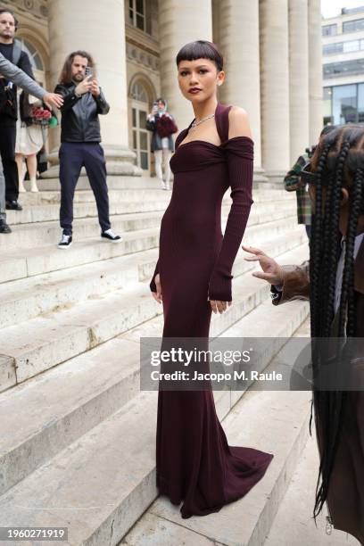 Zendaya attends the Fendi Haute Couture Spring/Summer 2024 show as part of Paris Fashion Week on January 25, 2024 in Paris, France.