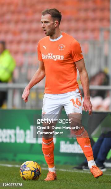 Blackpool's Jordan Rhodes during the Sky Bet League One match between Blackpool and Charlton Athletic at Bloomfield Road on January 27, 2024 in...