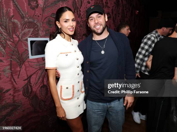 Eiza Gonzalez and Scooter Braun celebrate Eiza Gonzalez's birthday with Casa Azul at TAO on January 23, 2024 in Los Angeles, California.