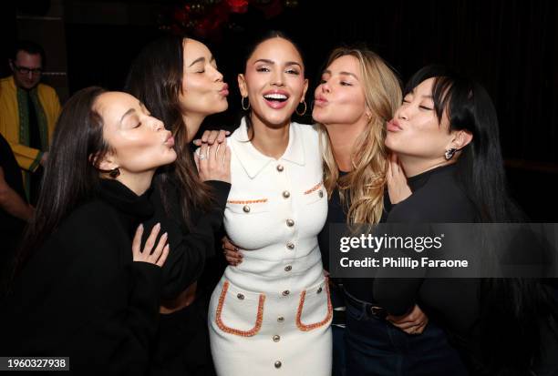 Kara Santana, Ashley Madekwe, Eiza Gonzalez, Hassie Harrison, and Jen Woodward celebrate Eiza Gonzalez's birthday with Casa Azul at TAO on January...