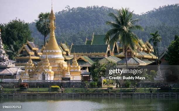 Buddhist temple in the small town of Mae Hong Son, the City of Three Mists, in the highlands of northern Thailand, 2010. .