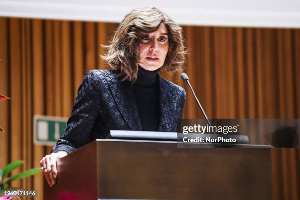 Anna Maria Bernini is attending the award ceremony of the Honorary Degrees in Historical Sciences to Liliana Segre during the International Holocaust...