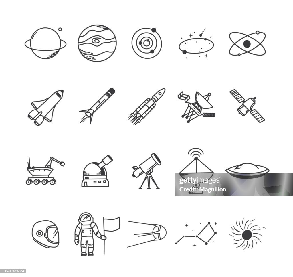 Outer Space Doodle Set