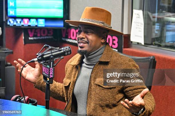 Comedian/actor Bill Bellamy visits the V-103 Atlanta's Big Tigger Morning Show at Audacy Atlanta on January 25, 2024 in Atlanta, Georgia.