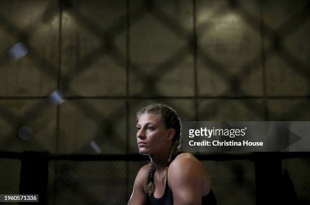 Olympic judo champion Kayla Harrison is photographed for Los Angeles Times on December 16, 2019 at American Top Team in Coconut Creek, Florida....