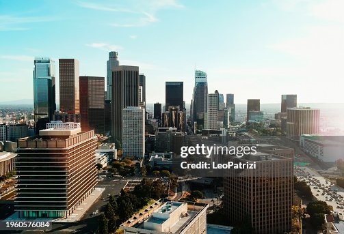 Los Angeles cityscape aerial view