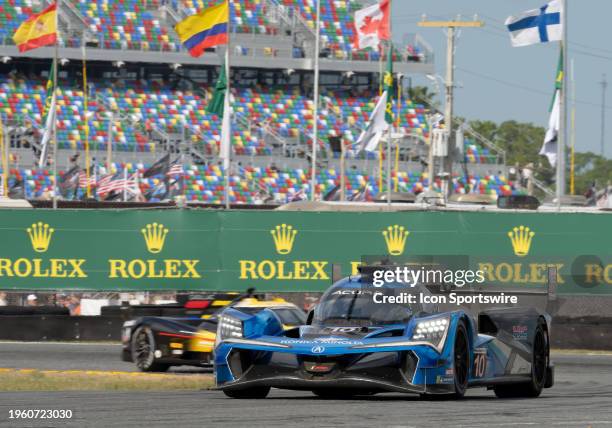 Wayne Taylor Racing with Andretti driver Ricky Taylor Filipe Albuquerque Brendon Hartley Sweden Marcus Ericsson GTP Acura ARX-06 during the Rolex 24...