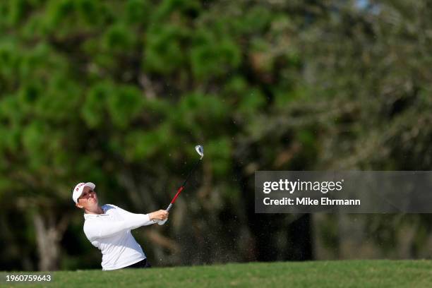 Nanna Koerstz Madsen of Denmark plays a shot on the tenth hole during the first round of the LPGA Drive On Championship at Bradenton Country Club on...