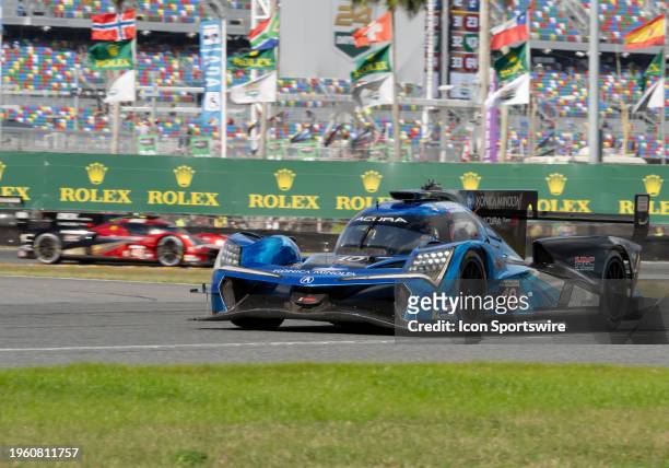 Wayne Taylor Racing with Andretti driver Ricky Taylor Filipe Albuquerque Brendon Hartley Sweden Marcus Ericsson GTP Acura ARX-06 during the Rolex 24...
