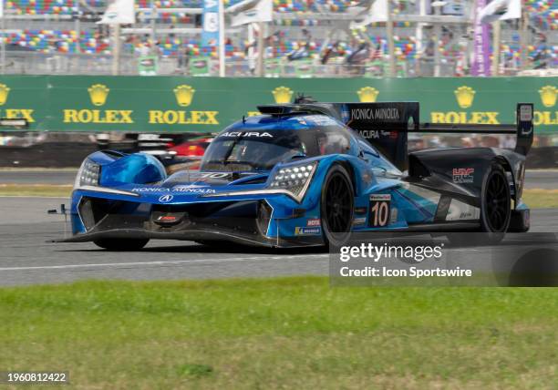 Wayne Taylor Racing with Andretti driver Ricky Taylor Filipe Albuquerque Brendon Hartley Sweden Marcus Ericsson GTP Acura ARX-06 during the Rolex 24...