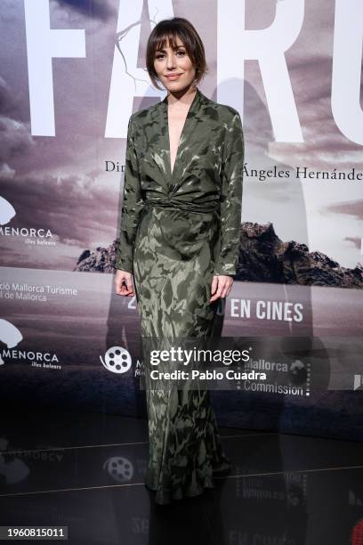 Irene Montalá attends the "Faro" premiere at Palacio de la Prensa Cinema on January 25, 2024 in Madrid, Spain.