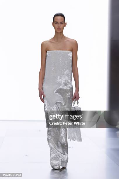 Jeanne Cadieu walks the runway during the Fendi Haute Couture Spring/Summer 2024 show as part of Paris Fashion Week on January 25, 2024 in Paris,...