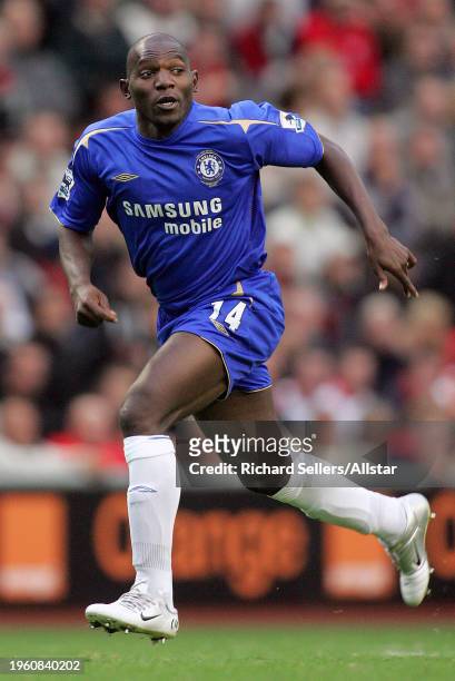 October 2: Geremi of Chelsea running during the Premier League match between Liverpool and Chelsea at Anfield on October 2, 2005 in Liverpool,...