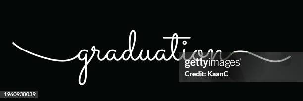 graduation typography. vector template for greeting card, sticker, banner, label, t-shirt, etc. stock illustration - congratulations script stock illustrations