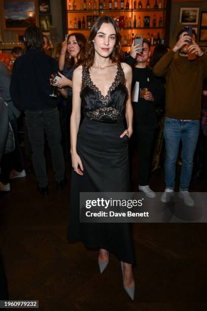 Alexa Chung attends a special Burns Night celebration hosted by Christopher Kane at The London EDITION on January 25, 2024 in London, England.