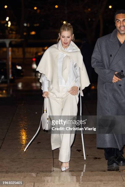 Actress Kelly Rutherford is seen during the Haute Couture Spring/ Summer 2024 as part of Paris Fashion Week on January 25, 2024 in Paris, France.
