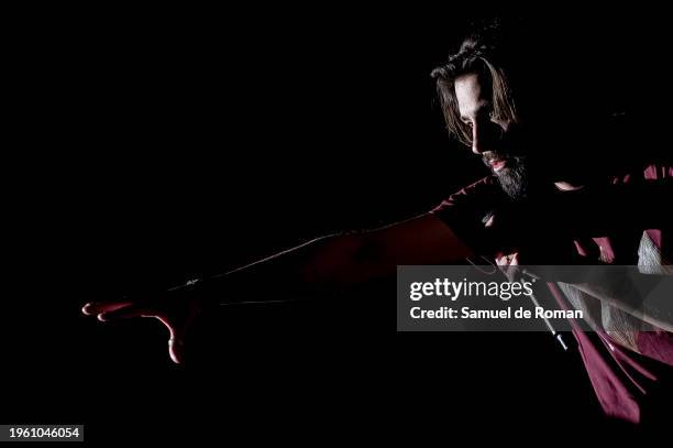 The Portuguese singer Salvador Sobral performs at the Teatro Circo Price during the Inverfest festival on January 25, 2024 in Madrid, Spain.