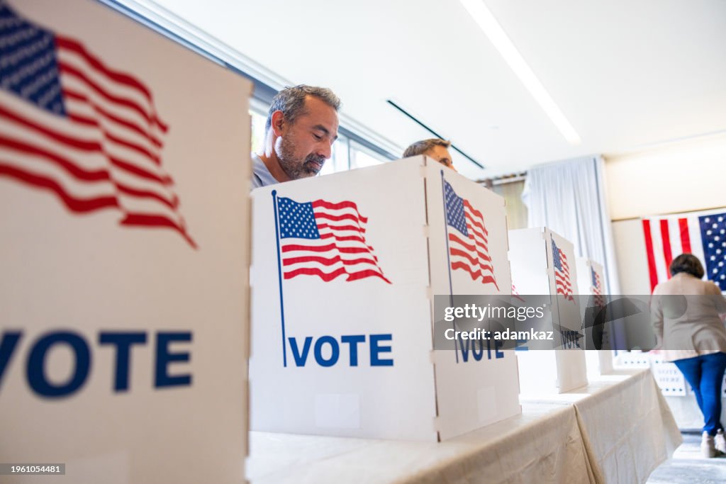 Americans voting in an election