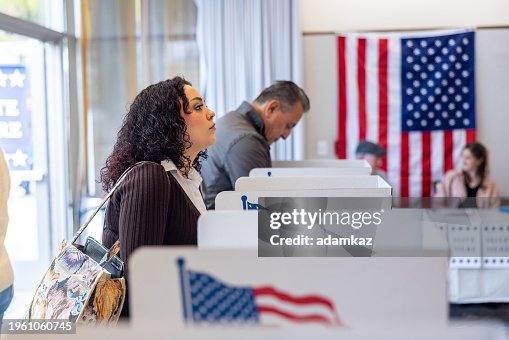 Americans voting in an election Americans voting in an election