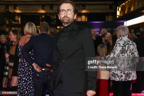 David Tennant attends the gala performance of "Plaza Suite" at The Savoy Theatre on January 28, 2024 in London, England.