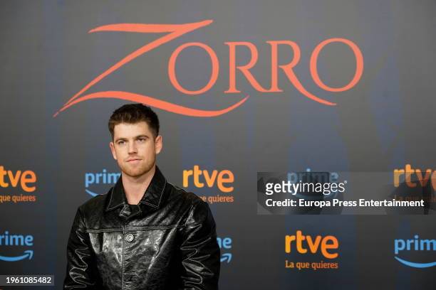 Miguel Bernardeau attends the premiere of the series he stars in, 'Zorro', which takes place at Callao Cinemas, on January 23rd in Madrid, Spain....
